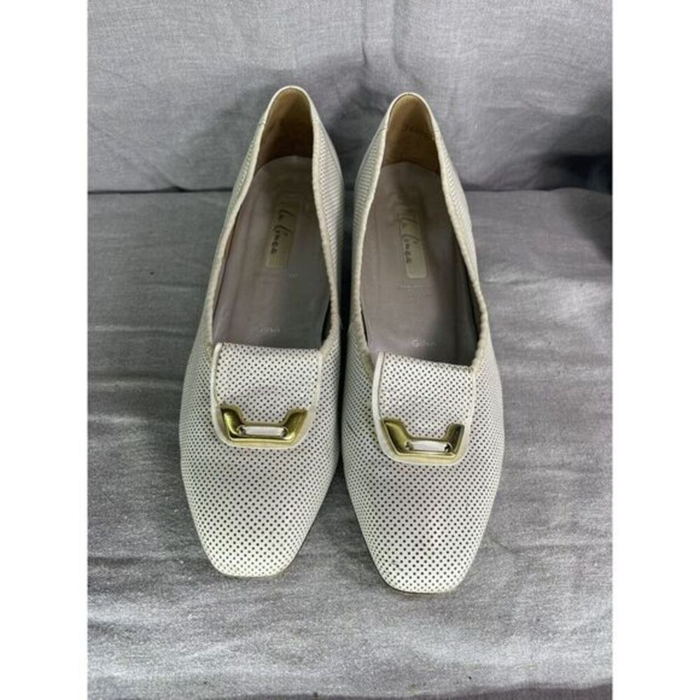 La Linea Hassia Gina white pump‎ sz 9.5